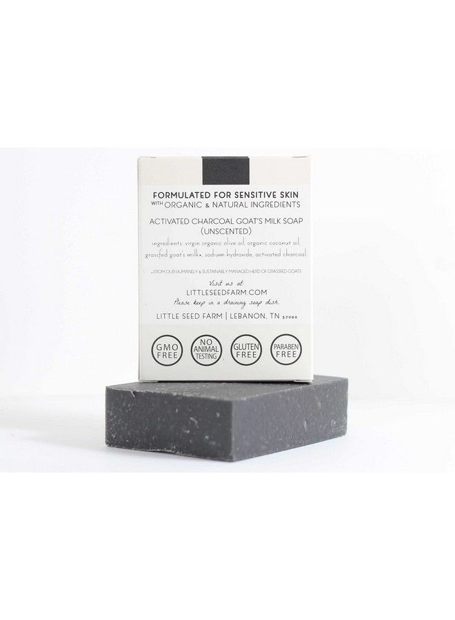 Little Seed Farm Organic Goat’S Milk Soap 3 Pack Of Activated Charcoal Facial And Body Soap Bars Natural Handmade And Cruelty Free Detoxifying And Deep Cleaning Unscented For Sensitive Skin - Image 4