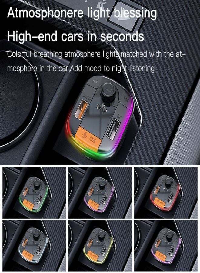 Yesido Y45 Fast charging Smart Dual USB Ports Vehicle Charger FM Transmitter Mp3 Multi Function Car Charger - Image 5