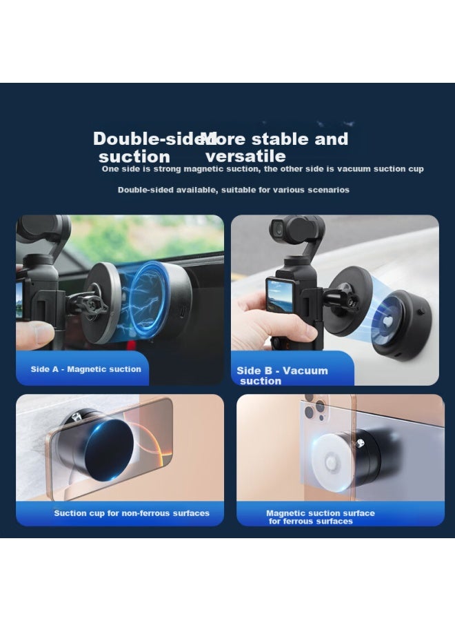 Youfes Yangfeisi Compatible With Dji Pocket 3, Magnetic Suction Cup Bracket, Vacuum Suction Car Mount, Car Glass Shooting Fixed Bracket Accessory, Dji Action Camera Mount - Image 3