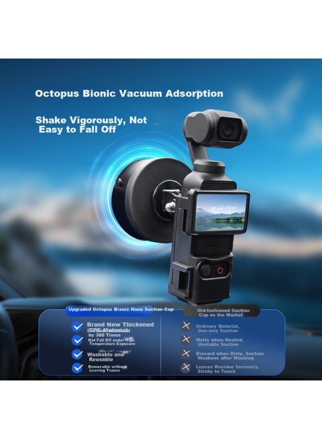 Youfes Yangfeisi Compatible With Dji Pocket 3, Magnetic Suction Cup Bracket, Vacuum Suction Car Mount, Car Glass Shooting Fixed Bracket Accessory, Dji Action Camera Mount - Image 5