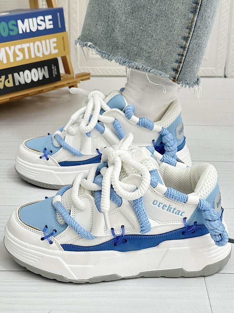 Men'S Thick-Soled Height-Increasing Dad Shoes, Trendy Summer College Style Versatile Casual Sports Loafers For Men - Image 3