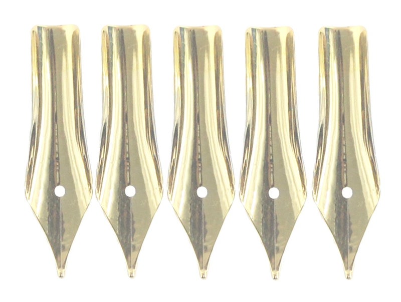 Gullor 5PCS Fountain Pen Nibs Fit Jinhao 250/301/500/5099/8802/9009/5000, Gold, Fine Nib - Image 3