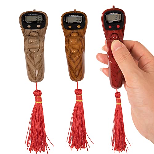 WANQLYN Islamic Tasbih/Jaap Mala | ABS Plastic Rotating Prayer Beads with Digital Counter Beads | Finger Counter for Pooja Meditation Prayer (tasbi Dark Brown) Tasbi - Image 2