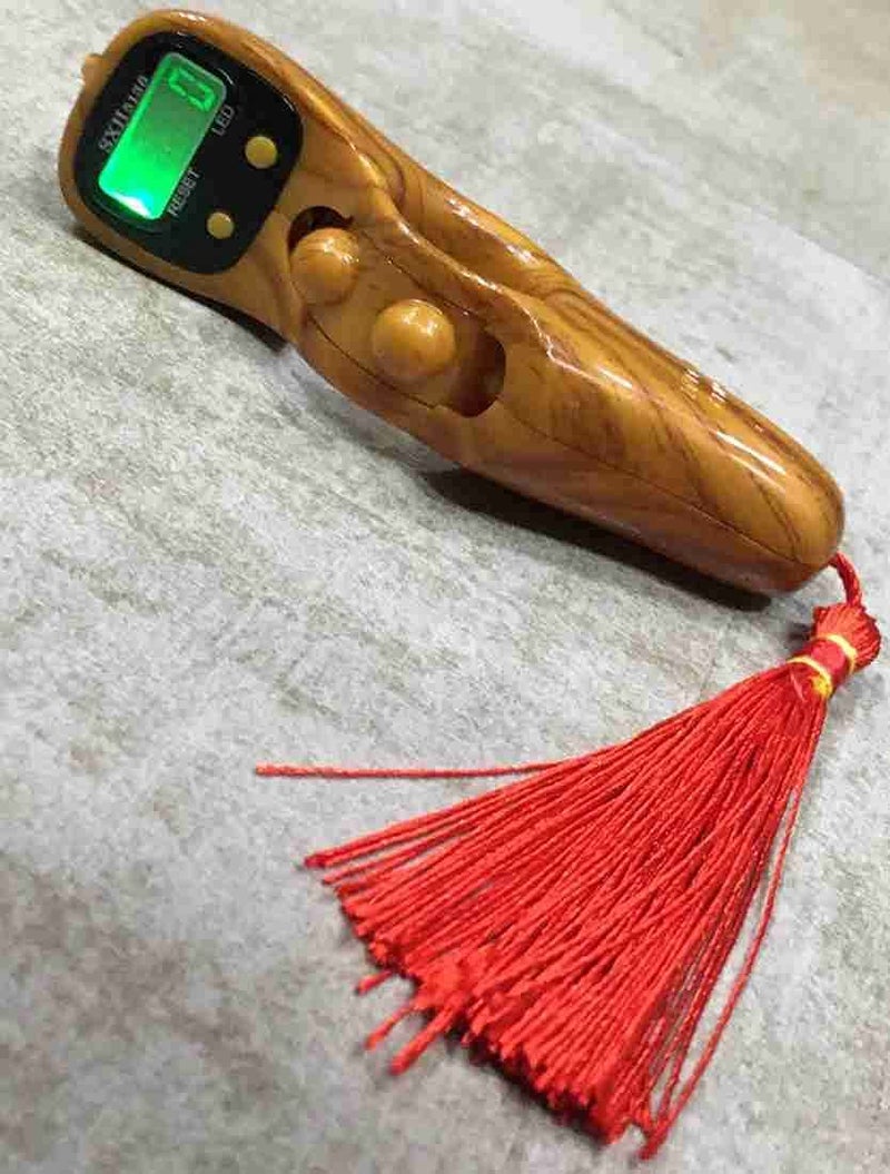 WANQLYN Islamic Tasbih/Jaap Mala | ABS Plastic Rotating Prayer Beads with Digital Counter Beads | Finger Counter for Pooja Meditation Prayer (tasbi Dark Brown) Tasbi - Image 1