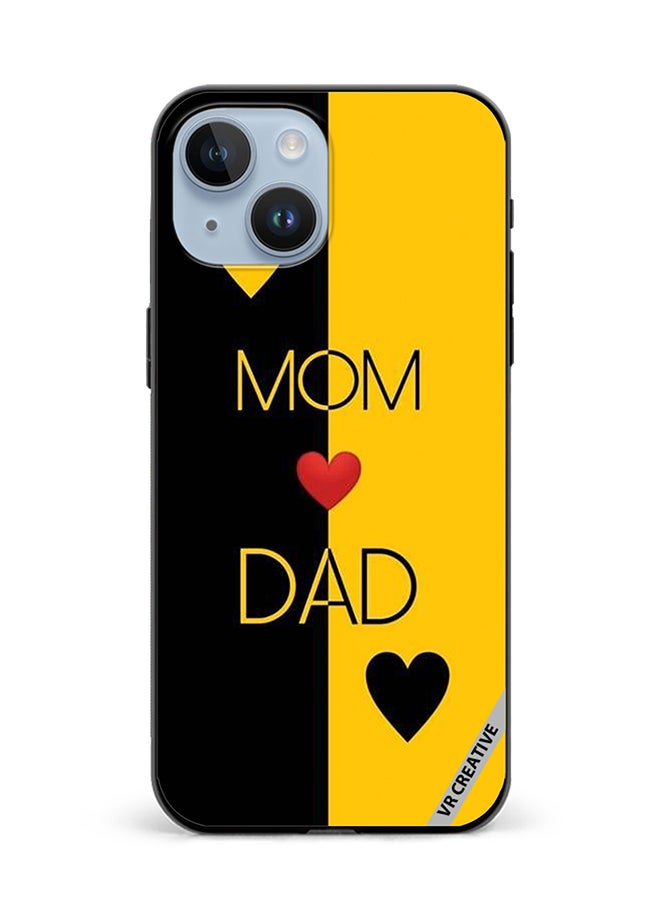 VR CREATIVE Protective Case Cover For Apple iPhone 15 Plus Mom Love Dad Design Multicolour - Image 1