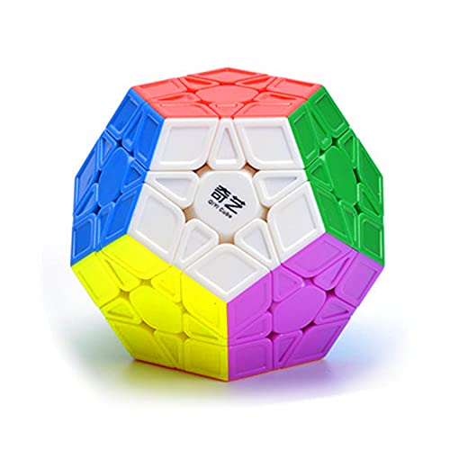 CuberSpeed Pentagonal Dodecahedron Megamin Sculpted Stickerless Magic Cube QiHeng S2 Stickerless Sculpted 12 Side Cube Dodecahedron Speed Cube - Image 1