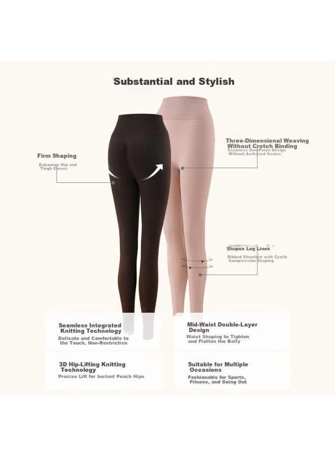 Manifen "comic Leg Warm Pants" Women's Winter Thermal Mid-waist Hip-lifting Autumn Leggings Shaping Pants Outerwear