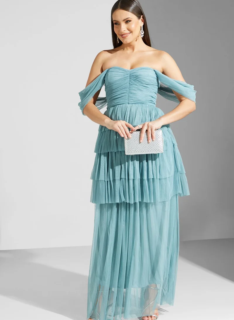 Namshi X Hadia Ghaleb Hadia Ghaleb Bardot Layered Dress