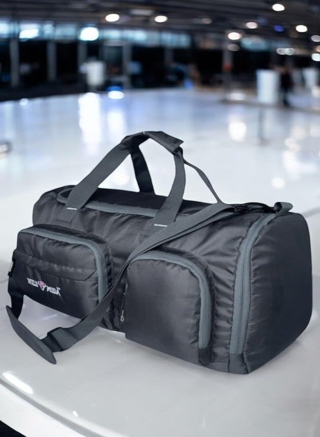 WILD MODA 45L FlexForce: All-in-One Duffel Bag, Gym Bag, Rucksack, Travel Bag, Sports Bag (Grey) - Image 4