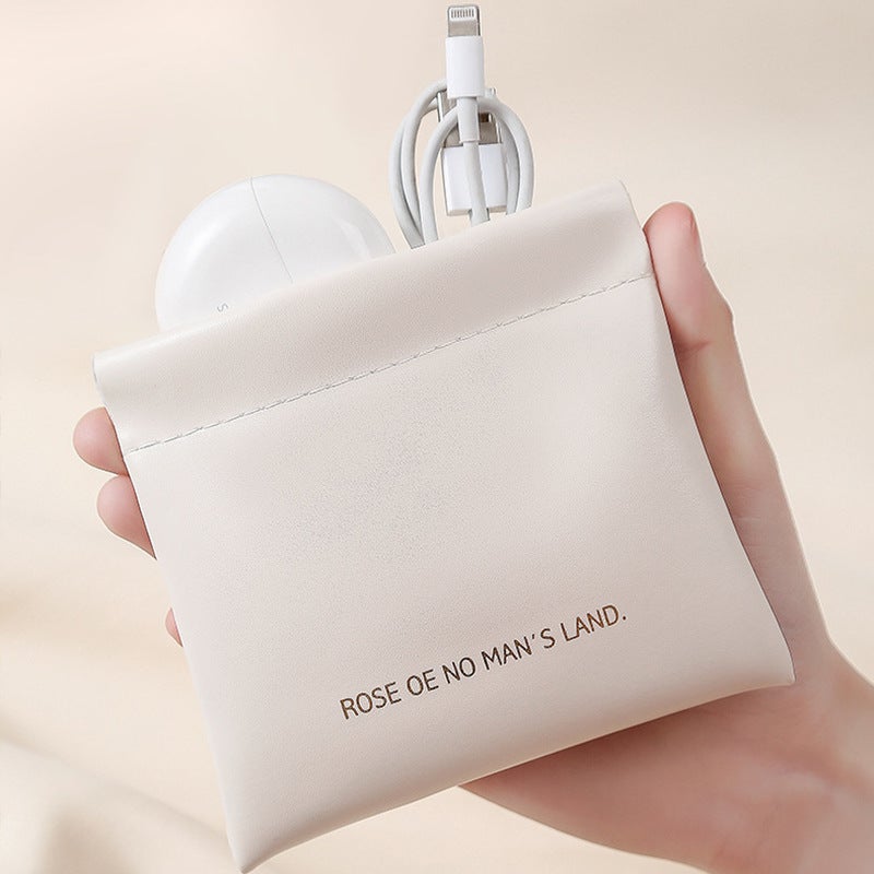 Storage Bag, Automatic Closing Shrapnel Lipstick Bag, Multi-Function Data Cable, Headphone Charger, Change Storage Bag, Thickeneded - Image 3