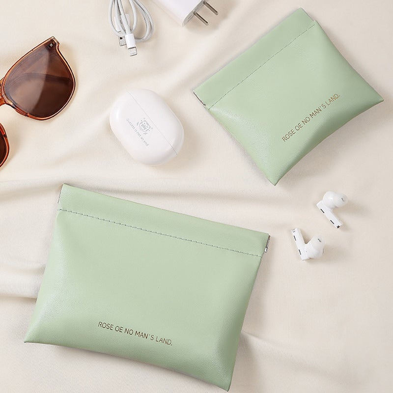 Storage Bag, Automatic Closing Shrapnel Lipstick Bag, Multi-Function Data Cable, Headphone Charger, Change Storage Bag, Thickeneded - Image 2