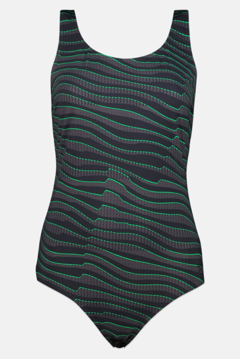 speedo Women Non Padded Allover Print One Piece, Multicolor - Image 1