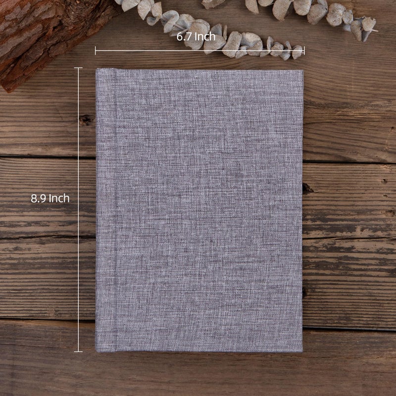 Pssoss Small 4x6 Photo Album with Writing Space Holds 20 Photos Ideal for Wedding Theme-Album and Baby Photo Album (Gray) - Image 2