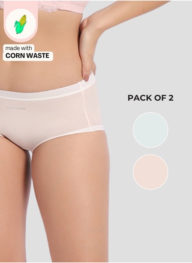 Intimate Queen Corn Bae Lacy Boyshorts – CloudSoft Luxury, Made from Corn Fiber | Soothes Skin, No Roll-Ups (Pack Of 2)  - Image 1