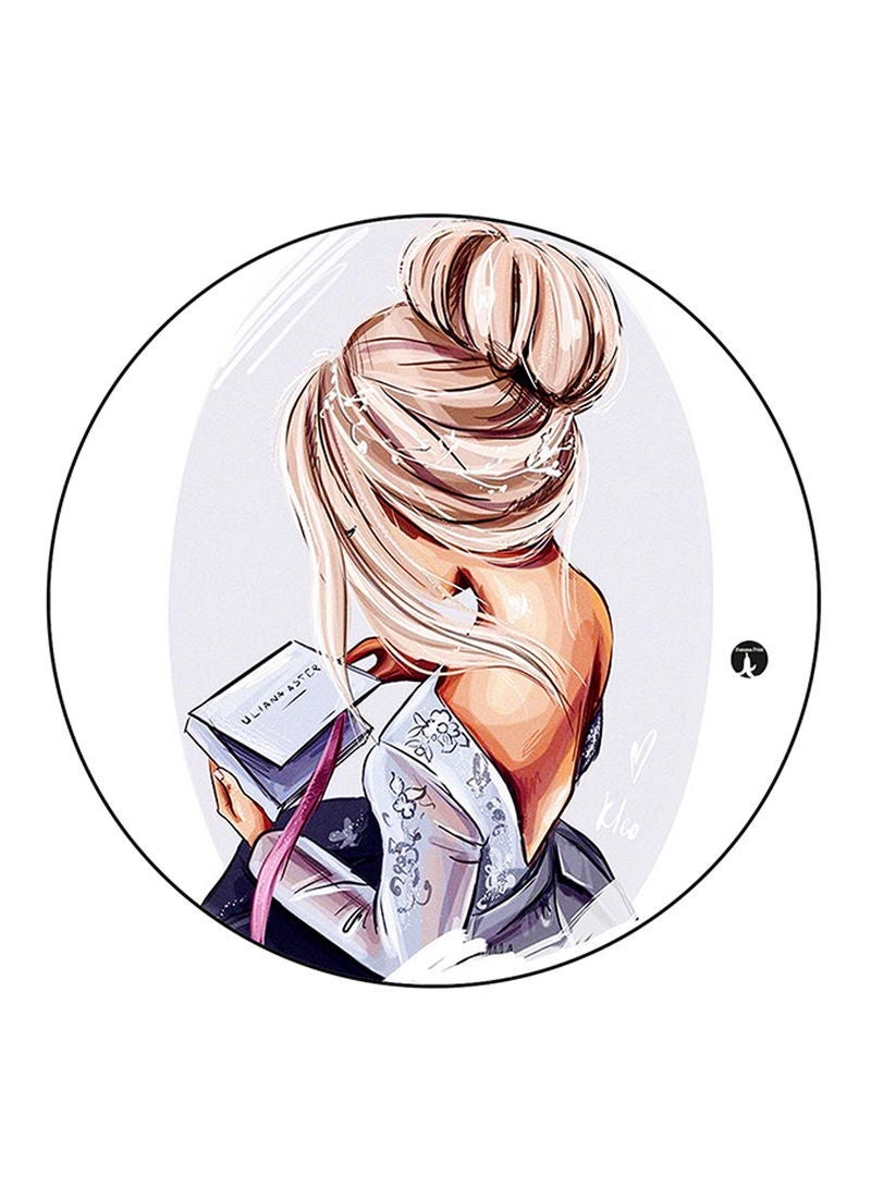 Girl Printed Mouse Pad  Multicolour