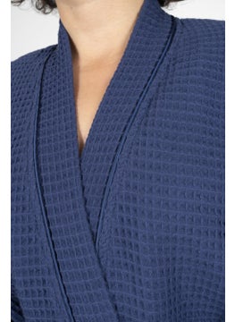 Varol Varol Kaos Series Kimono Collar Pique Bathrobe Dressing Gown  - Image 4