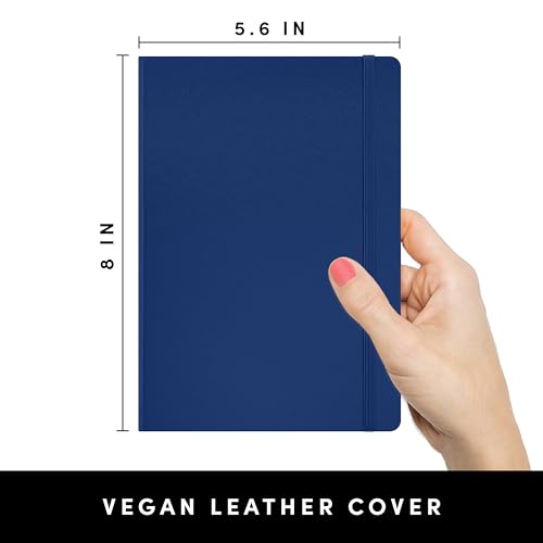PAPERAGE Lined Journal Notebook, (Royal Blue), 160 Pages, Medium 5.6 in x 8 in - 100 GSM Thick Paper – Hardcover Journaling Notebook for Work, School & Note Taking - Image 2