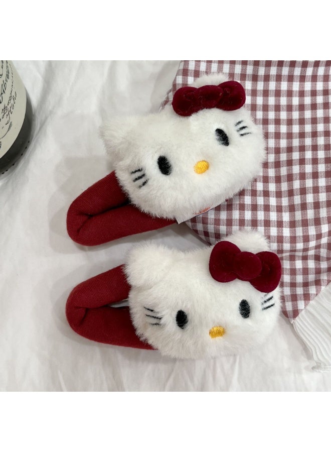 هالو كيتي مقاطع شعر هالو كيتي القطيفة رائعة بشكل لا يصدق مع ملمس ناعم ومثالية تماما لإضافة جاذبية حلوة إلى تسريحات الشعر دون عناء - Image 1