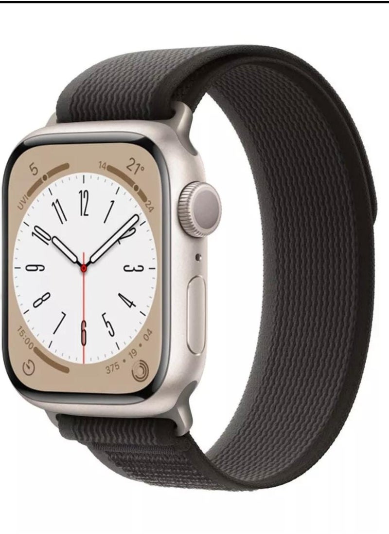 The new Apple Watch band has a wonderful  modern shape  Black with grey color  size 44
