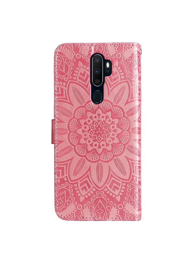 اس-توب جراب هاتف OPPO A9 / A5 2020 من الجلد المنقوش بزهرة عباد الشمس - Image 3