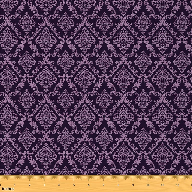 قماش داماسك أسود رمادي للأثاث، زهور بوهيمية، نمط فيكتوري، من The Yard، مقاس 181" × 63" - Image 1