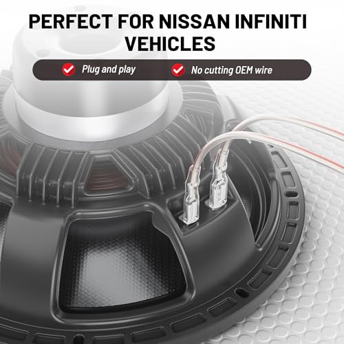 RED WOLF Car Dash Tweeter Speaker Harness for 2009-2016 Nissan Altima, 2010-2019 Nissan Frontier, for Infiniti JX35 QX60 2013-2019 Aftermarket Instrument Panel Tweeter Audio Wire Plug 2 PCS - Image 3