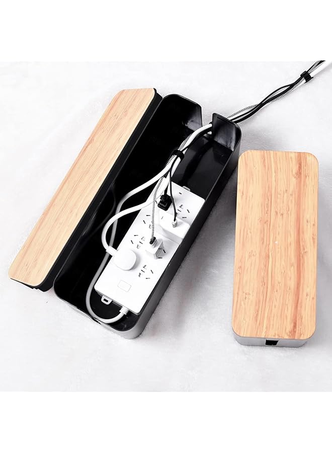 erorex Cable Management Box Sets Of 2 Cable Organizer Boxes For Extension Cord Power Stripe Surge Protector Wire Management Organizer Cover Hider For Desk Home Office Kitchen - Image 2