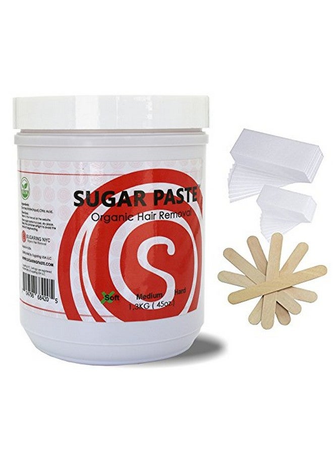 Sugaring NYC Sugaring Paste By Sugaring Nyc Legs Package Soft Paste 100 Strips Wooden Spatulas  - Image 2