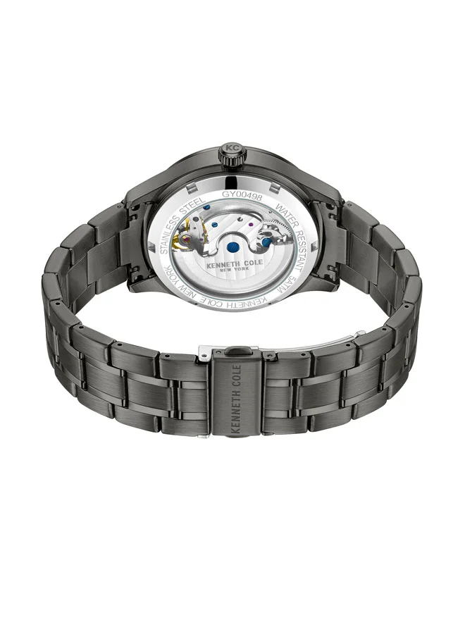 Kenneth Cole New York 43.5mm Analog Men's Watch with Gun Stainless Steel Bracelet