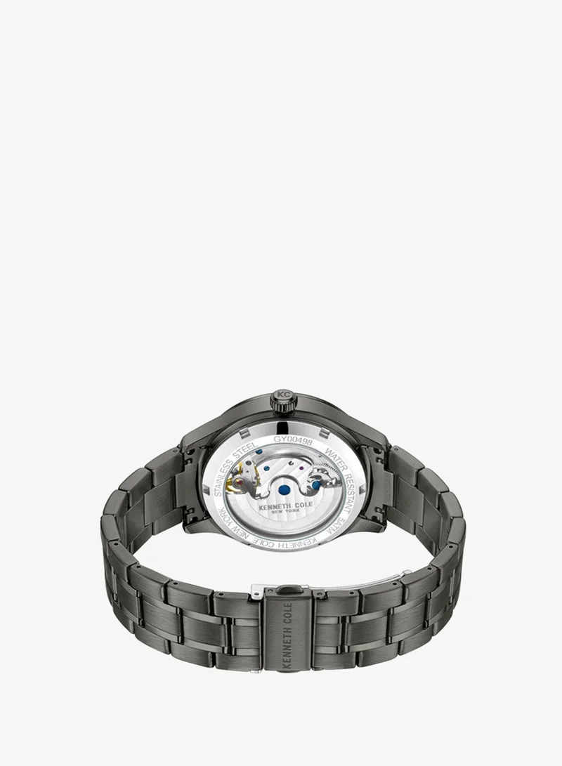 Kenneth Cole New York  Blue Dial Gunmetal Stainless Steel Bracelet Automatic Watch for Men 43.5mm for Men | Best Price UAE