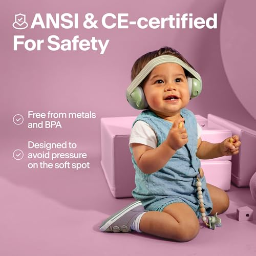ALPINE HEARING PROTECTION Alpine Muffy Baby Ear Muffs, Ear Protectors for Babies and Toddlers, Pink/White - Image 5