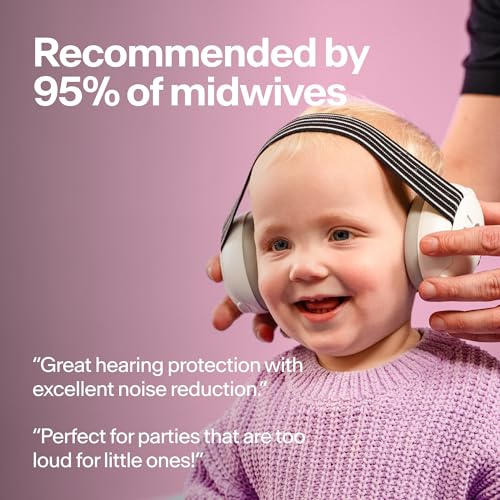 ALPINE HEARING PROTECTION Alpine Muffy Baby Ear Muffs, Ear Protectors for Babies and Toddlers, Pink/White - Image 4