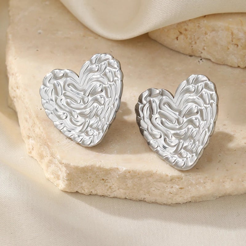 حلق أستانليس ستيل فضي - Image 1