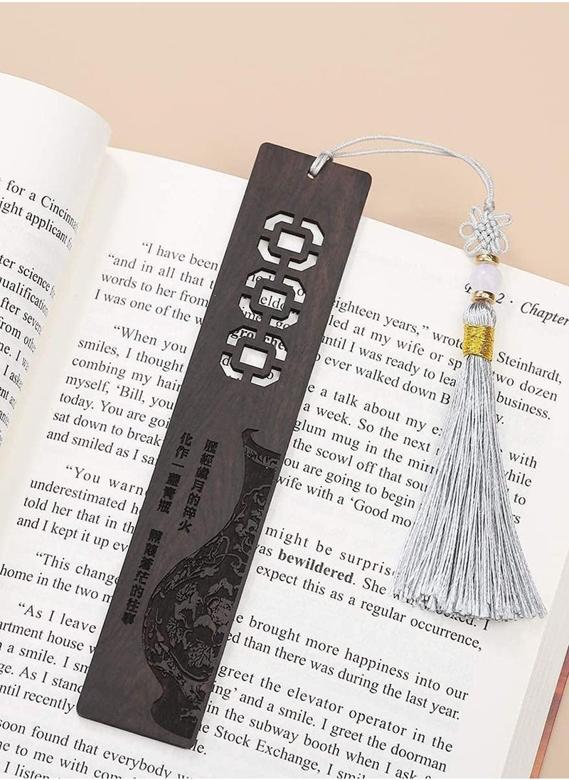 Y&D Handmade Wooden Bookmark Gift Box Set, With Beautiful Tassels, is a Unique for Teachers, Students, Men and Women  - Image 3