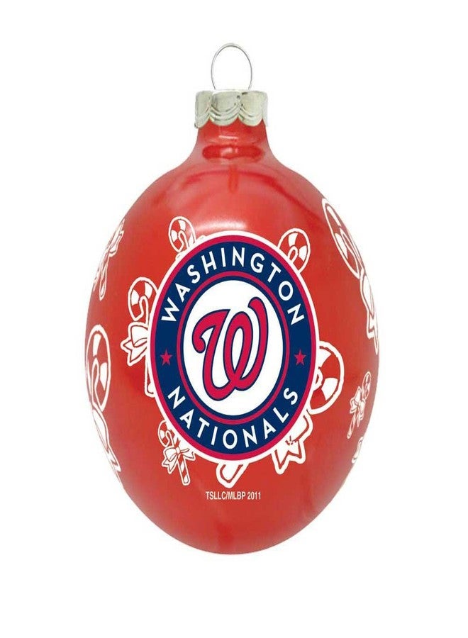 Topperscot MLB Washington Nationals 2 5/8" Round Plastic Hanging Ornament - Christmas