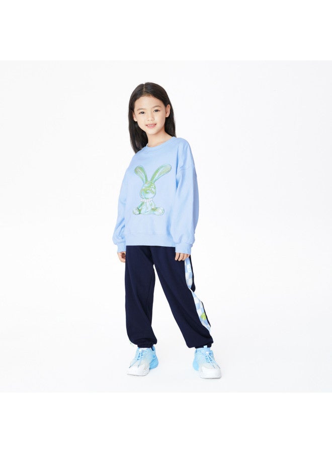 Annil girls' Pants Spring Patchwork Color-blocking Sporty Joggers - Image 5