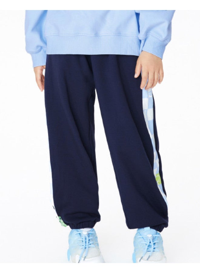Annil girls' Pants Spring Patchwork Color-blocking Sporty Joggers - Image 1