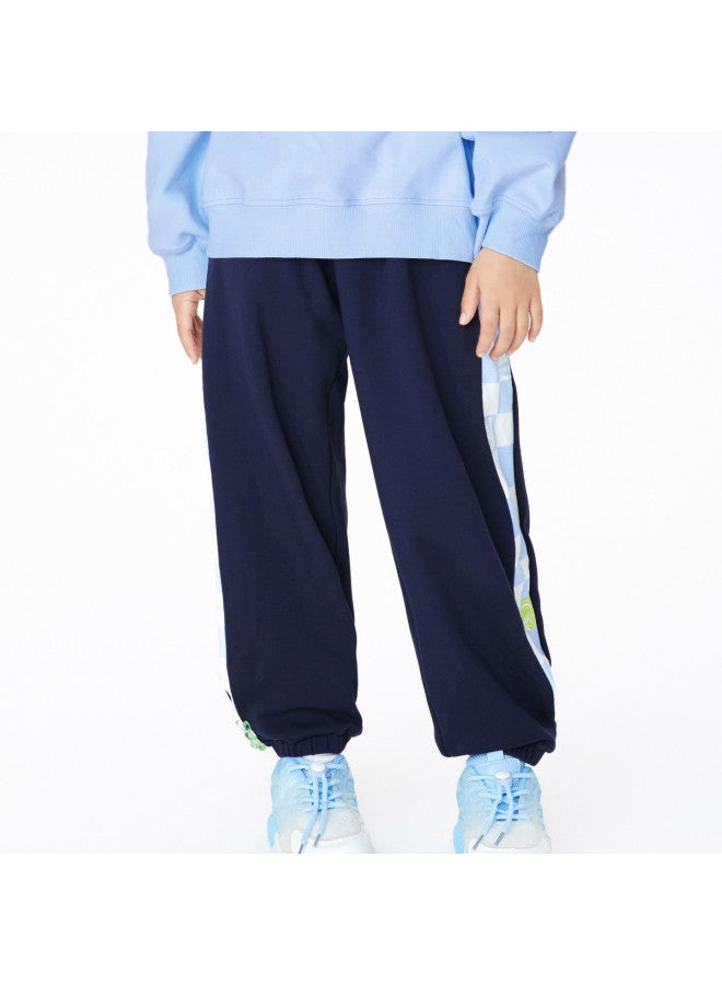 Annil girls' Pants Spring Patchwork Color-blocking Sporty Joggers - Image 2