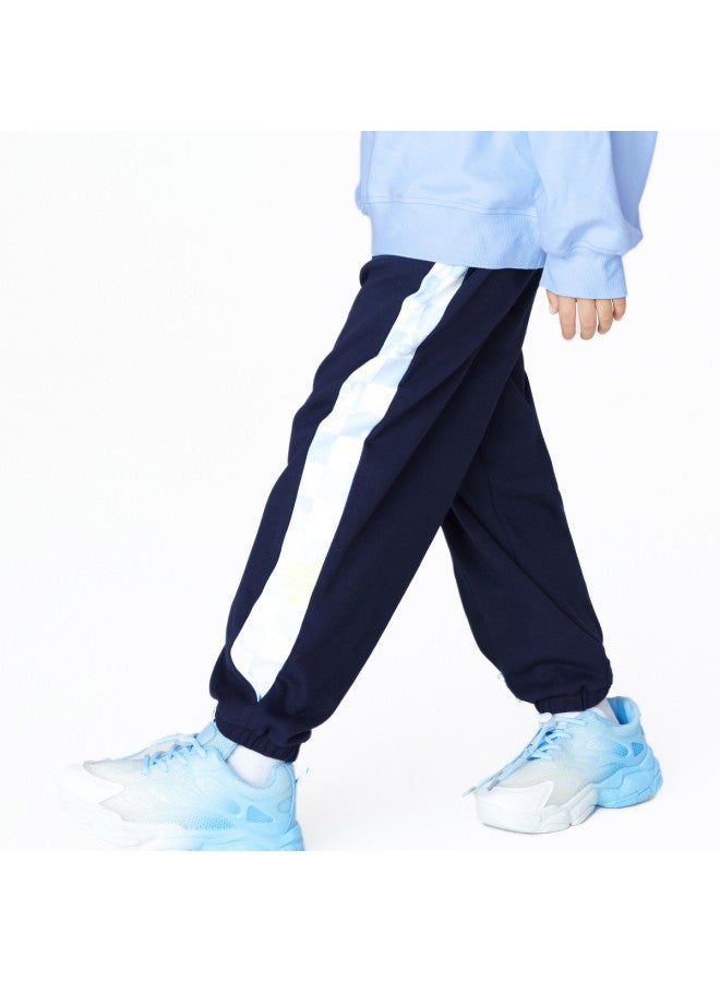 Annil girls' Pants Spring Patchwork Color-blocking Sporty Joggers - Image 3