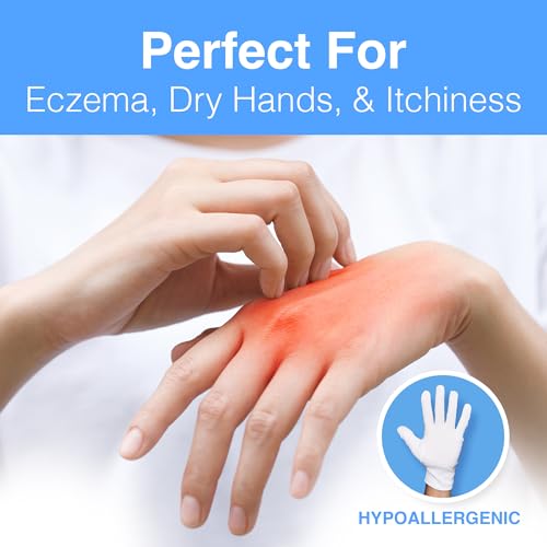 CARA Moisturizing Eczema Cotton Gloves, Large, 24 Pair - Image 4