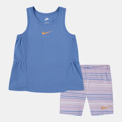 Nike KIds' Sunny Swoosh Tank Top and Bike Shorts Set