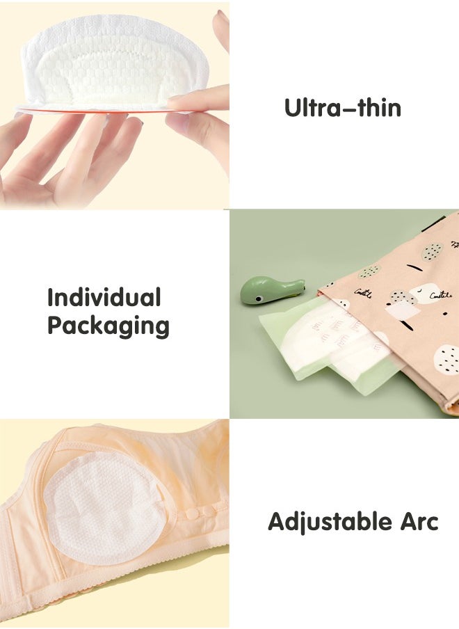 WAI Pack Of 100 Disposable Nursing Nipple Pads, Breast Pads for Breastfeeding  - Image 3