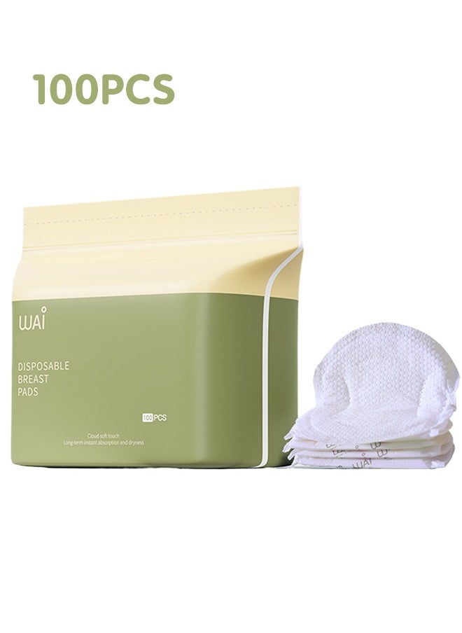 WAI Pack Of 100 Disposable Nursing Nipple Pads, Breast Pads for Breastfeeding  - Image 1