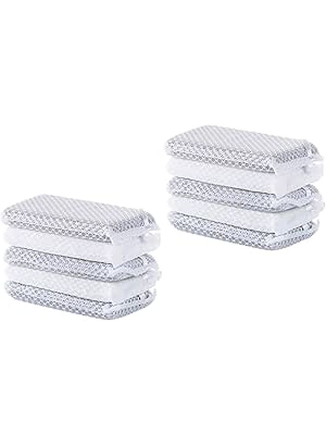 Reusable Kitchen Sponge Scrub Pads 10 Pack Multi Functional Diamond Mesh Dishwashing Sponges - Image 1