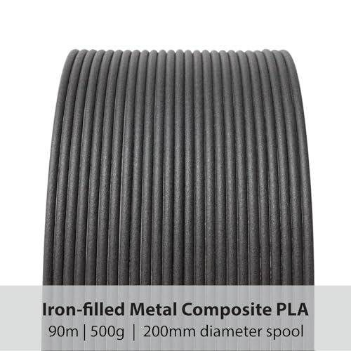 Proto-Pasta Protopasta Ferromagnetic Iron PLA 3D Printer Filament | ProtoPlant Metal-Filled PLA Plastic Printer Filament with 45% Iron | Patina Friendly Metal Composite Filament | 500g Metallic Spool - Image 2