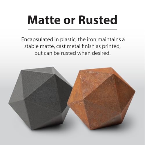 Proto-Pasta Protopasta Ferromagnetic Iron PLA 3D Printer Filament | ProtoPlant Metal-Filled PLA Plastic Printer Filament with 45% Iron | Patina Friendly Metal Composite Filament | 500g Metallic Spool - Image 3