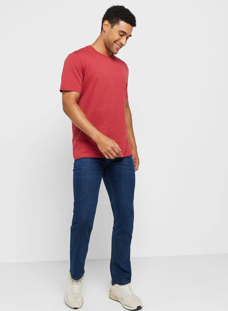 Mango Man Logo Crew Neck T-Shirt