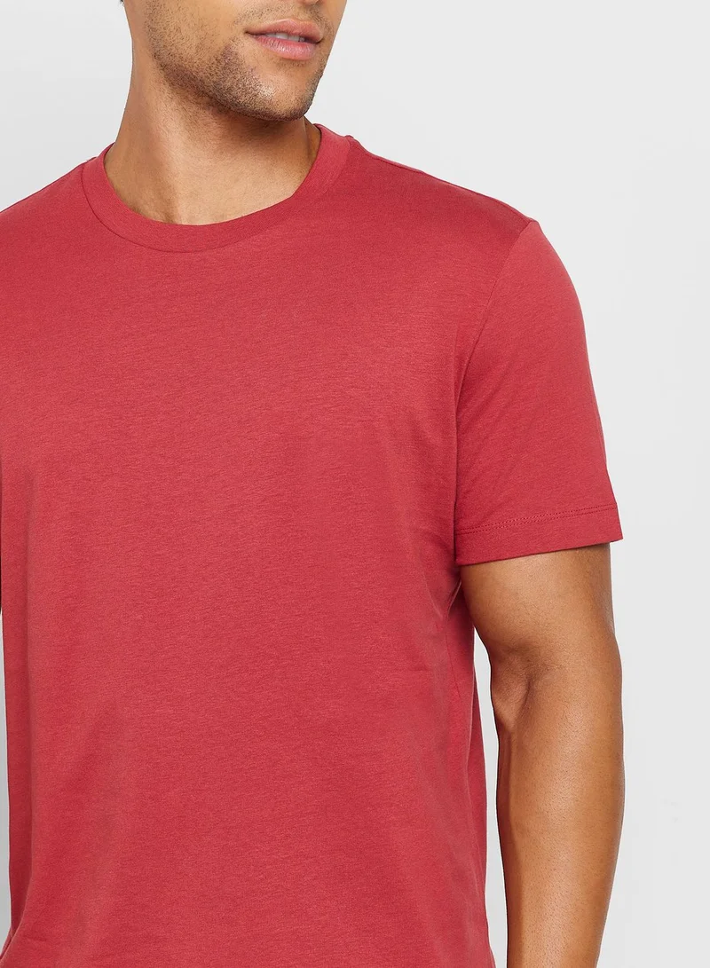Mango Man Logo Crew Neck T-Shirt