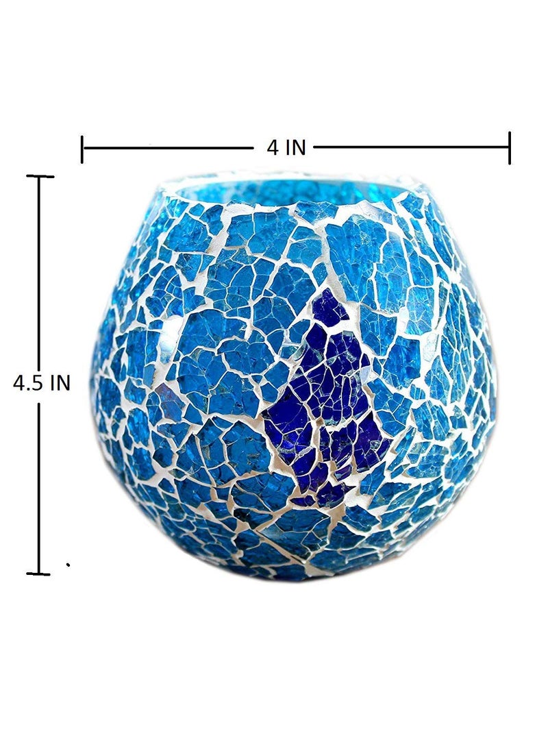 ESPLANADE eSplanade Glass tealight Candle Holder Votive tealight Holder Blue  - Image 3