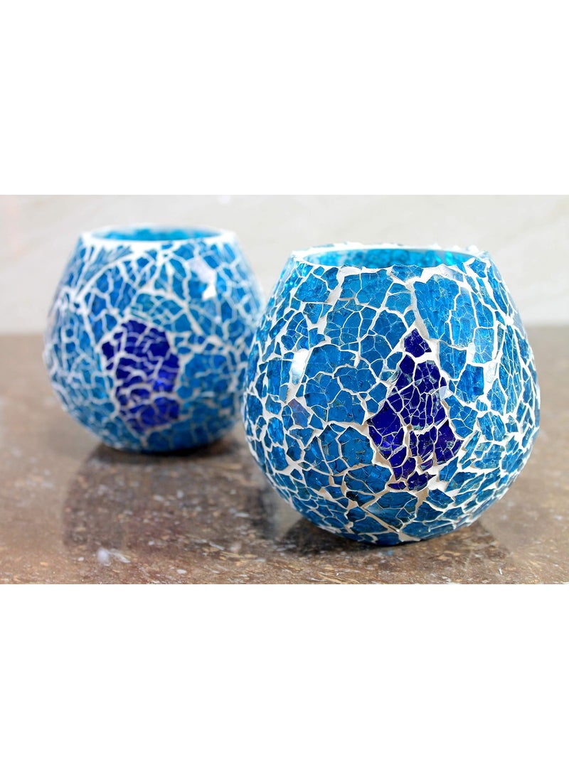 ESPLANADE eSplanade Glass tealight Candle Holder Votive tealight Holder Blue  - Image 5